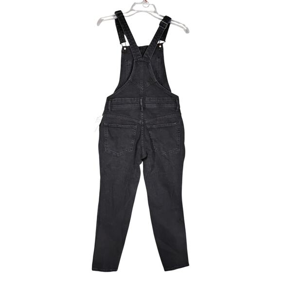Old Navy Overall Size 2 Black Jack Denim Petite Distressed Adjustable Straps NWT - Picture 3 of 11